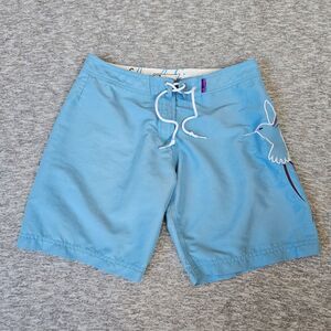 Light Blue Women's One-Piece Swim Shorts